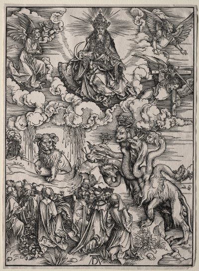 A hétfejű fenevad és a bárányszarvú fenevad alkotó: Albrecht Dürer