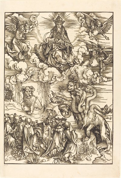 A kétszarvú fenevad, mint egy bárány alkotó: Albrecht Dürer
