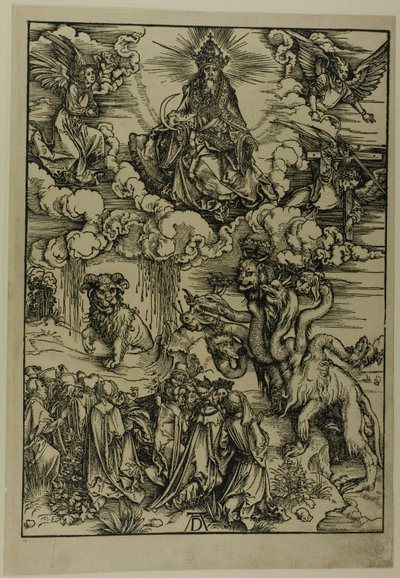 A kétszarvú állat, mint egy bárány, Az Apokalipszisből alkotó: Albrecht Dürer