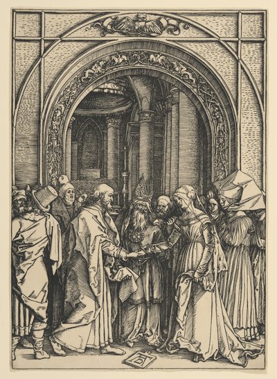 A Szűz eljegyzése, a „A Szűz élete” című műből alkotó: Albrecht Dürer