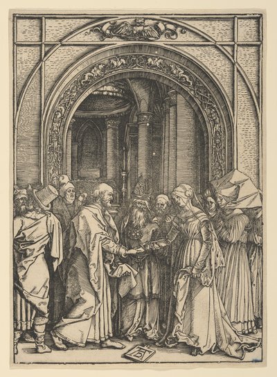 A Szűz eljegyzése, a „A Szűz élete” című műből alkotó: Albrecht Dürer