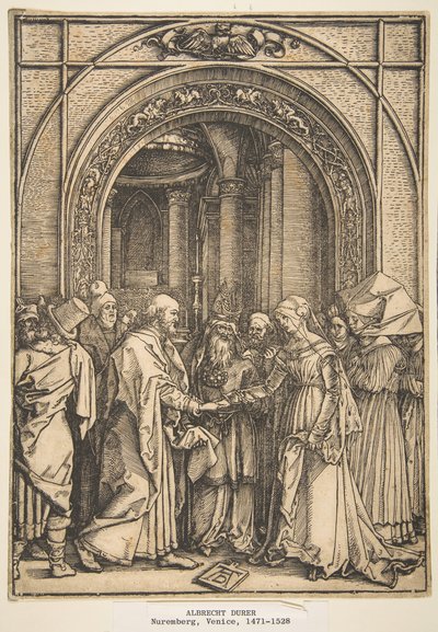 A Szűz eljegyzése, A Szűz életéből, kb. 1503. alkotó: Albrecht Dürer