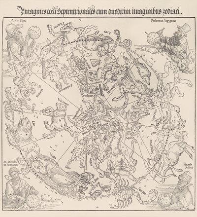 Az égi térkép – északi félteke, 1515., 1515. alkotó: Albrecht Dürer