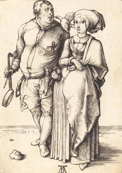 A szakács és felesége c. 14961497. alkotó: Albrecht Dürer