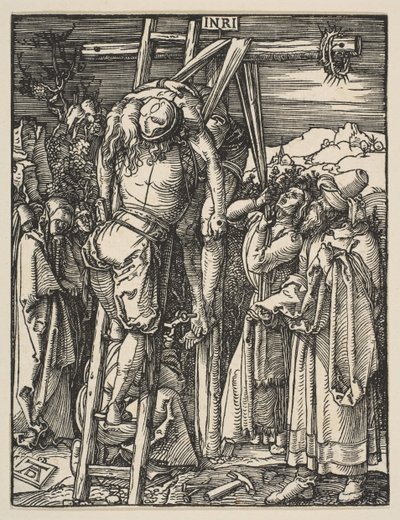 A keresztről való leszállás, A kis passióból, kb. 1509. alkotó: Albrecht Dürer