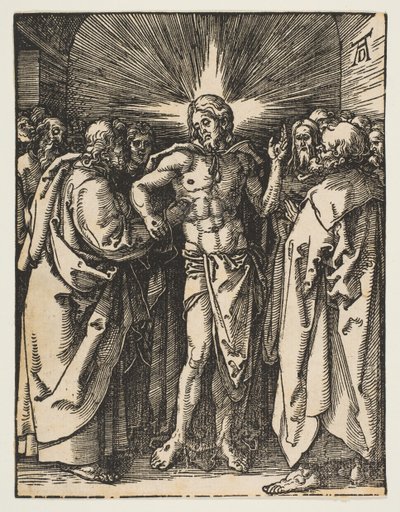 A kétkedő Tamás, A kis szenvedélyből, kb. 1510. alkotó: Albrecht Dürer