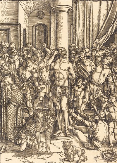 A zászlózás, c. 1497. alkotó: Albrecht Dürer