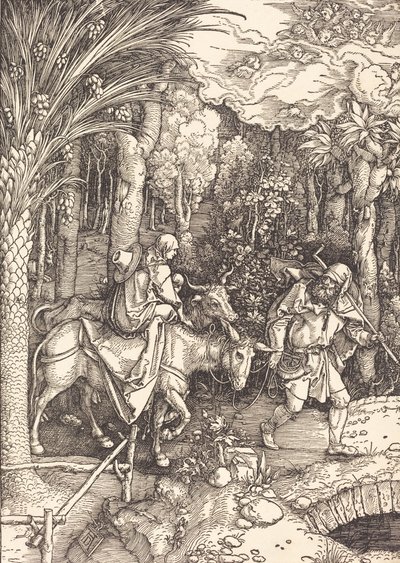 A repülés Egyiptomba, c. 1504. alkotó: Albrecht Dürer