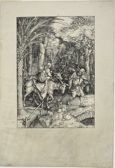 Repülés Egyiptomba, a Szűz életéből alkotó: Albrecht Dürer