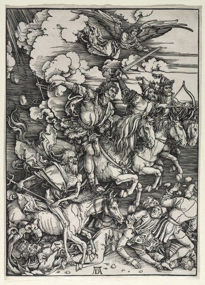 A négy lovas, az Apokalipszis c. 1498. alkotó: Albrecht Dürer