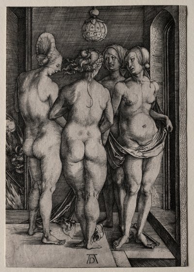 A négy boszorkány, négy meztelen nő, 1497. alkotó: Albrecht Dürer