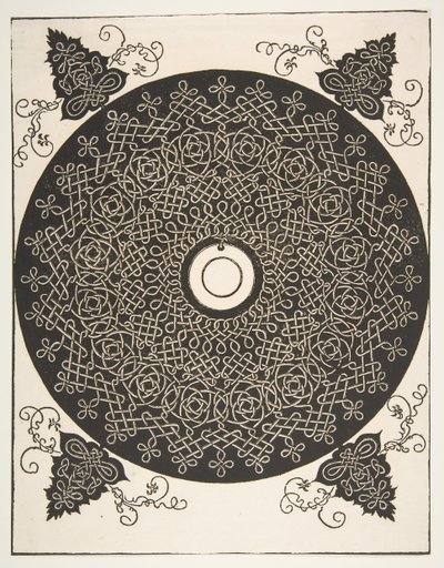 A negyedik csomó. Átlapolt kör alakú éremmel a közepén, 1521 előtt. alkotó: Albrecht Dürer