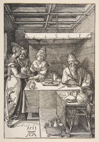 Keresztelő Szent János fejét elhozták Heródes elé alkotó: Albrecht Dürer