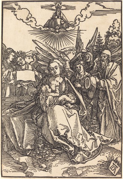 A Szent Család öt angyallal alkotó: Albrecht Dürer