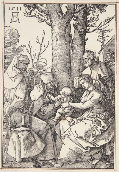 A Szent Család Joachimmal és Szent Annával alkotó: Albrecht Dürer