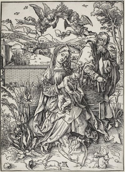 A Szent Család három nyúllal alkotó: Albrecht Dürer