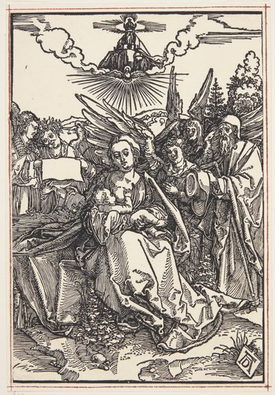 A Szent Család öt angyallal alkotó: Albrecht Dürer