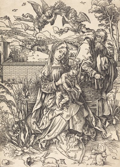 A Szent Család a három nyúllal, c. 14971498. alkotó: Albrecht Dürer