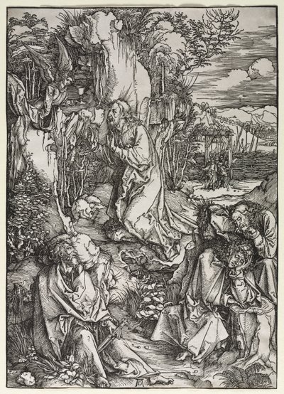A nagy szenvedély: Krisztus az Olajfák hegyén alkotó: Albrecht Dürer