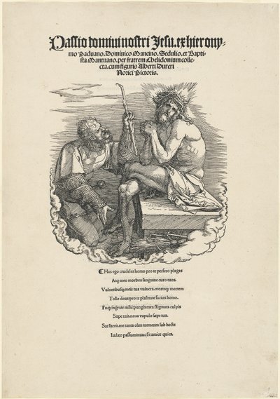 Egy katona gúnyolja a Fájdalmas Embert alkotó: Albrecht Dürer