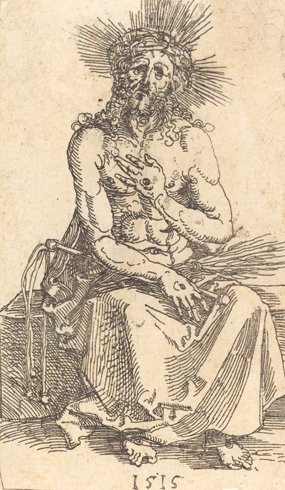 A szomorúság embere ülve, 1515. alkotó: Albrecht Dürer