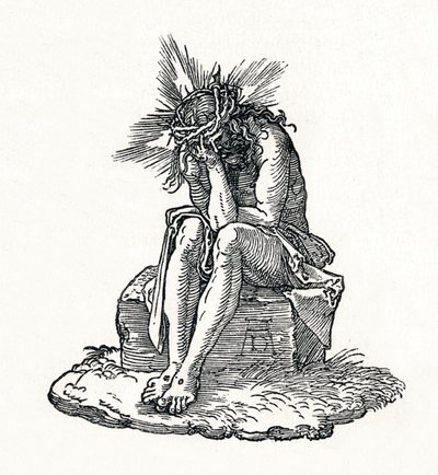 A bánat embere. Címlap a Kis Passióhoz., c1511, 1906 alkotó: Albrecht Dürer