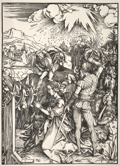 Szent Katalin vértanúsága. alkotó: Albrecht Dürer