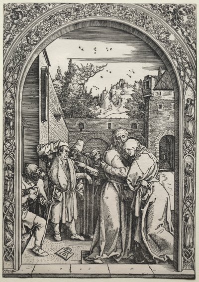 Joachim és Anna találkozása az Aranykapunál alkotó: Albrecht Dürer