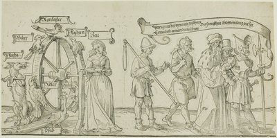 A Michelfeldt Tapestry (Allegória a társadalmi igazságtalanságról), a harmadik rész első része alkotó: Albrecht Dürer