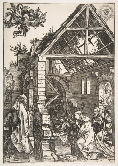 A Születés, A Szűz életéből, 1502-3. alkotó: Albrecht Dürer
