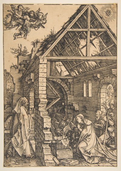 A Születés, A Szűz életéből, 1502-3. alkotó: Albrecht Dürer