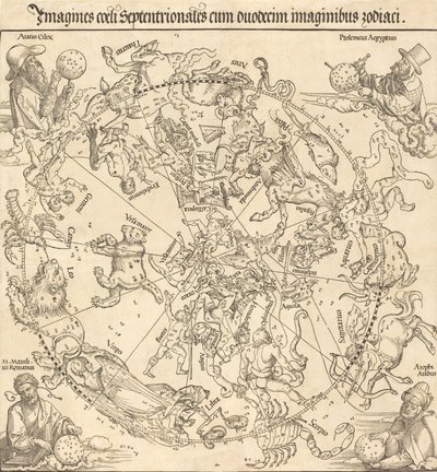 Az északi égi félteke, 1515. alkotó: Albrecht Dürer