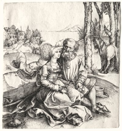 A szerelem ajánlata vagy a rosszul válogatott pár, 1495-1496. alkotó: Albrecht Dürer