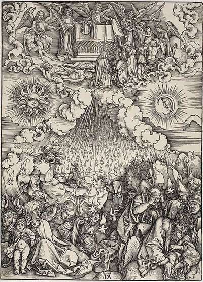 Az ötödik és hatodik pecsét felnyitása az Apokalipszisből alkotó: Albrecht Dürer