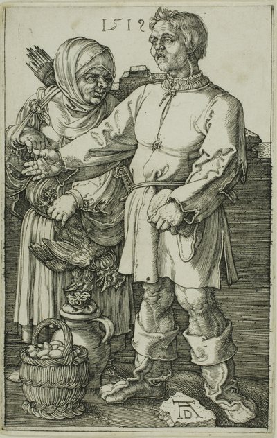 A paraszt és felesége a piacon alkotó: Albrecht Dürer