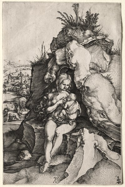 Aranyszájú Szent János vezeklése c. 1497. alkotó: Albrecht Dürer