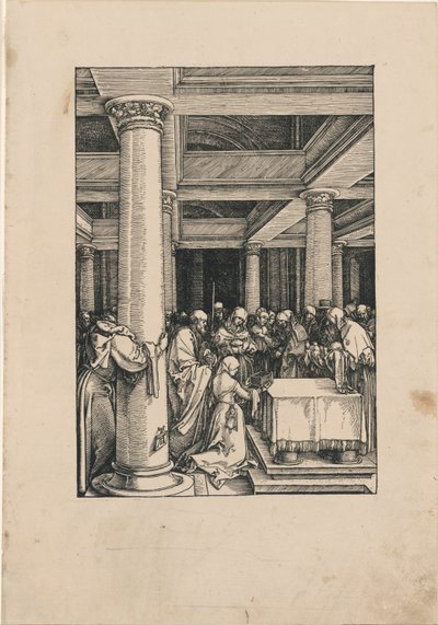 Krisztus bemutatása a templomban, a Szűz életéből alkotó: Albrecht Dürer