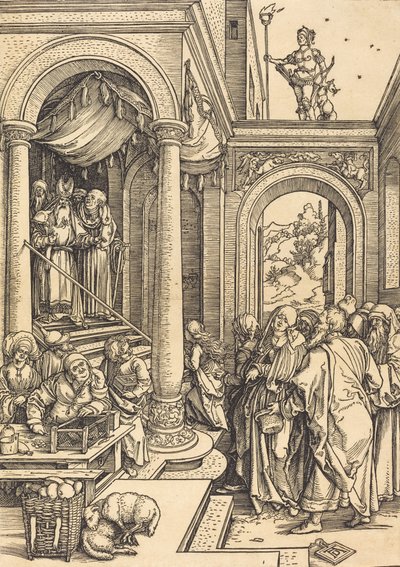 A Szűzanya bemutatása a templomban, c. 15021503. alkotó: Albrecht Dürer