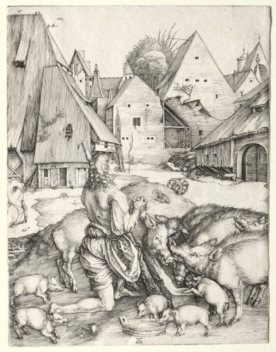 A tékozló fiú c. 1496. alkotó: Albrecht Dürer