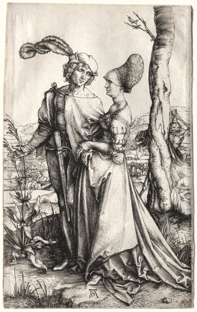 A sétány, c. 1497. alkotó: Albrecht Dürer