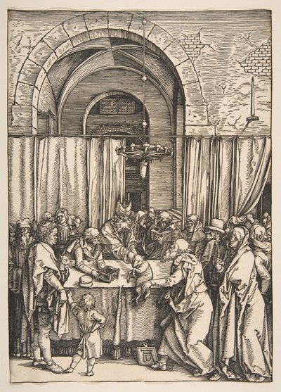 Joachims felajánlás elutasítása, A Szűz életéből, kb. 1504. alkotó: Albrecht Dürer