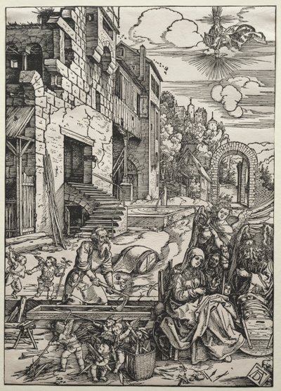 A nyugalom Egyiptomban, c. 1501-1502. alkotó: Albrecht Dürer