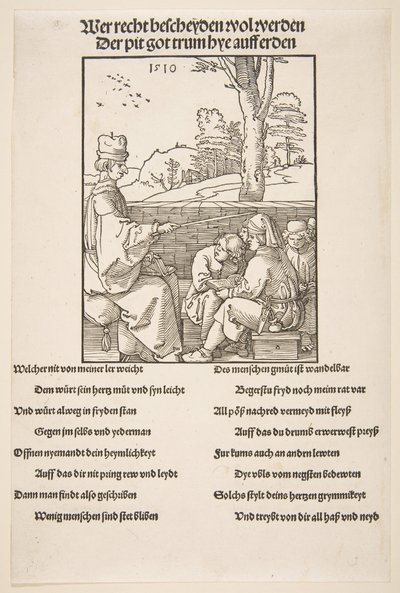 Az Iskolamester.n.d. alkotó: Albrecht Dürer