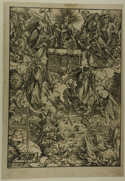 A hét trombita, az Apokalipszisből alkotó: Albrecht Dürer