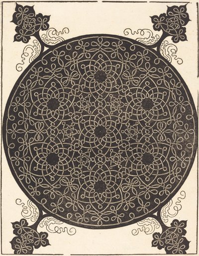 A hatodik csomó (hét kis csomórendszert egyesít fekete középpontokkal) alkotó: Albrecht Dürer