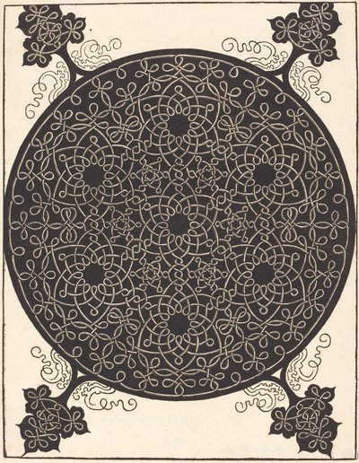 A hatodik csomó (hét kis csomórendszert egyesít fekete középpontokkal) alkotó: Albrecht Dürer