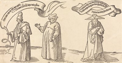 A tanító, a pap és a gondviselés, valószínűleg 1526. alkotó: Albrecht Dürer