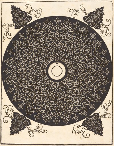 A harmadik csomó (fekete körrel egy fehér medalionon) alkotó: Albrecht Dürer