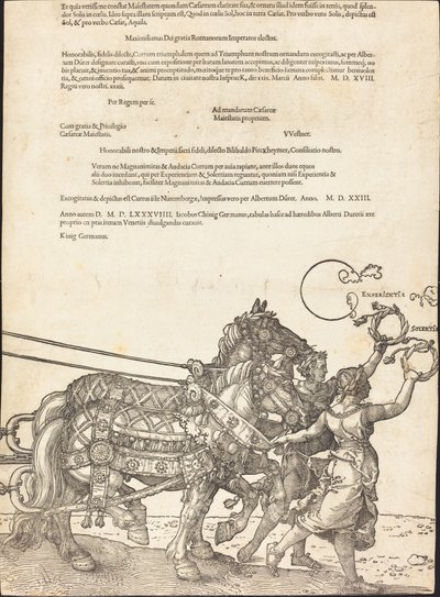 Maximilian I diadalszekere (A nagy diadalkocsi) [8/8. tábla] alkotó: Albrecht Dürer