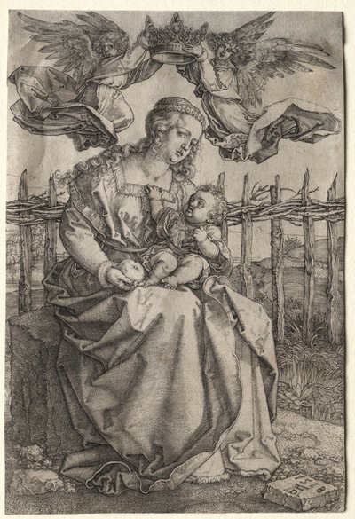 A két angyal által megkoronázott Szűz alkotó: Albrecht Dürer